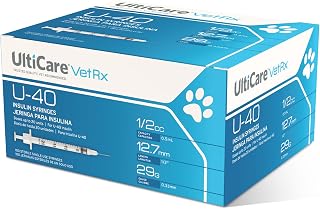 UltiCare VetRx U-40 1/2cc Pet Insulin Syringes - 1/2cc, 29G x 1/2’’, 100 ct, Comfortable & Accurate Dosing, Compatible with Any U-40 Strength Insulin