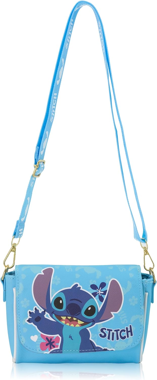 Fast Forward Disney Stitch Girls Purse | Small Crossbody Shoulder Bag with Adjustable Strap | Cute Stitch Handbag, Toddler Purse, Lightweight Travel Accessory for Everyday Fashion | Ages 3+ - Image 5