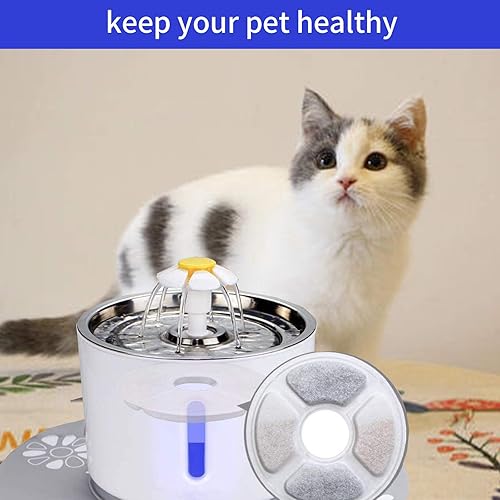 Miniatura 7 de Filtros de repuesto para fuente de agua de mascotas, filtros de carbón activado para gatos y perros, dispensador automático de agua (paquete de 16)