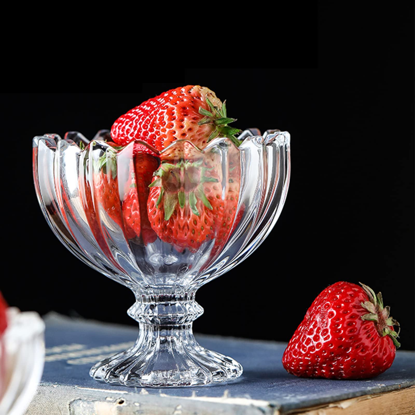 Insalatiere in Vetro, Coppe for Gelato Coppe da Dessert Piatti for Coppe Gelato Coppe for semifreddi di Frutta Bicchieri da Gelato Piatti da budino Adatti for Eventi di Catering(L)