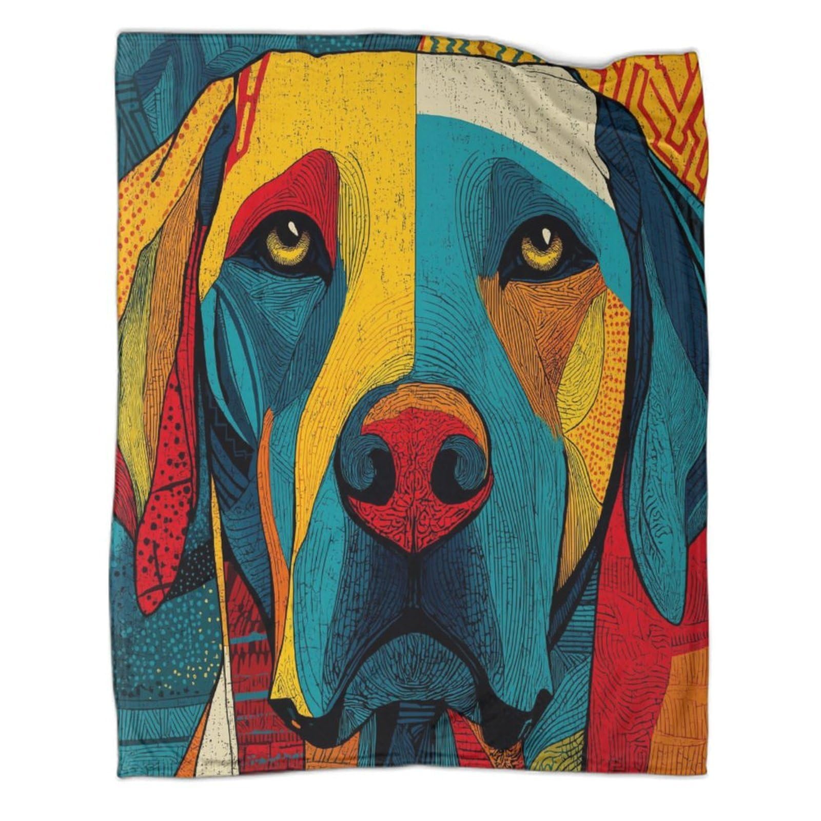 kaiyun Dog Portrait Printed Blanket 3D Design Bedspread Soft Warm Microfiber Throws And Patchwork Quilts 40x50inch(100x130cm)