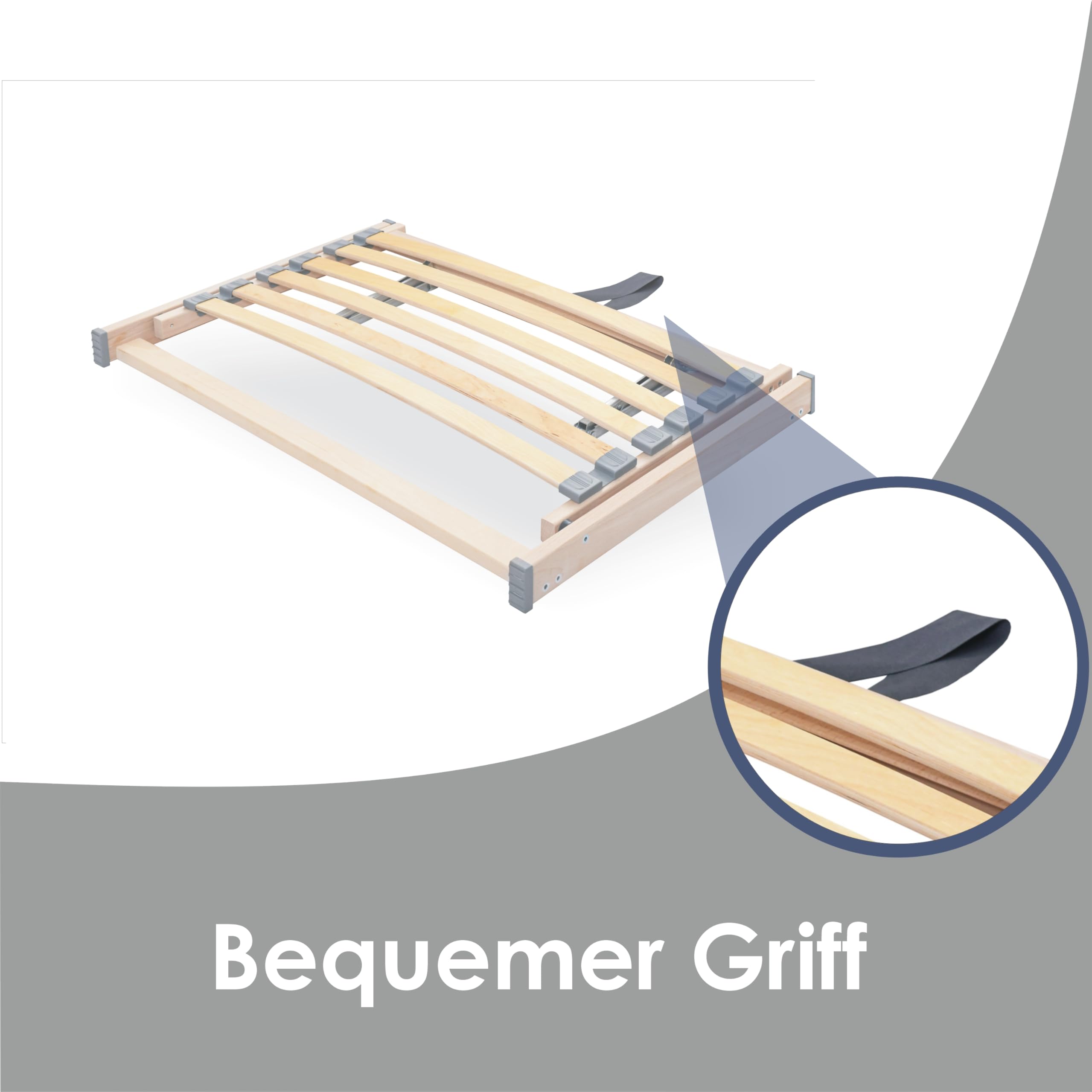 ECOFORM - Kopfteilverstellung ECO Head das Original 90cm – Kopfteil für Bett mit 13-facher Verstellung – Bett Aufstehhilfe kompatibel mit 90cm und 2x90cm Breiten Rahmen – Lattenrosthalter verstellbar