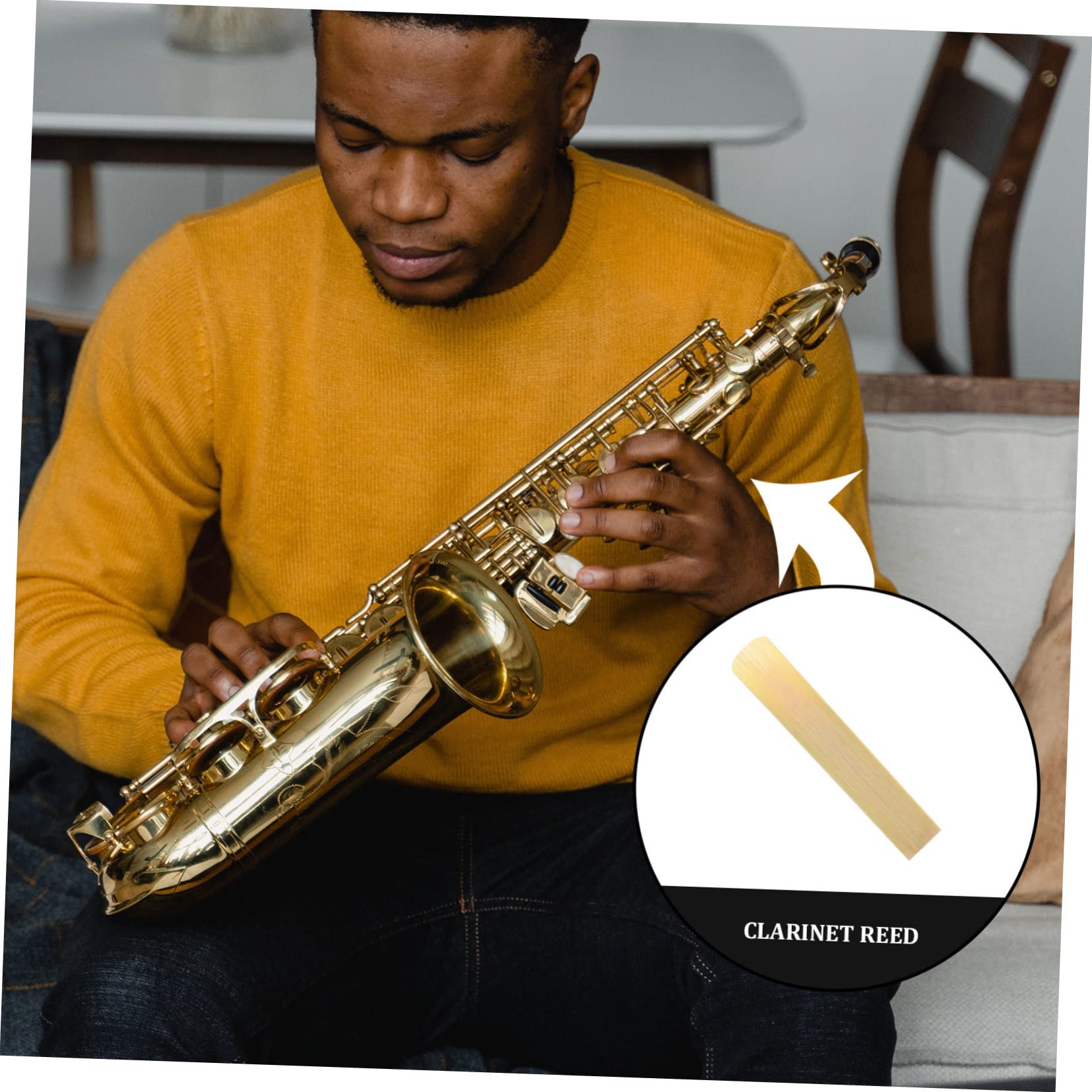 SHOWERORO 50piezas Cañas De Saxofón y Clarinetes Fuerza Accesorios Musicales Compactos y Ligeros Perfectos Para Actuaciones y Práctica