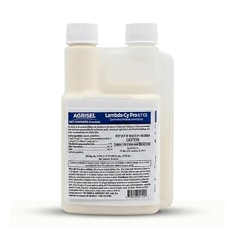 Agrisel Lambda-Cy Pro 9.7 CS Insect & Pest Control, Safe for Poultry Houses, Residential & Commercial, Effective Against 55 Pests, Indoor & Outdoor, 8 Ounces