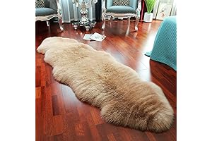 LLB Genuine Sheepskin Area Rug Fur Carpet Shaggy Coyote Pelt Fur Rug