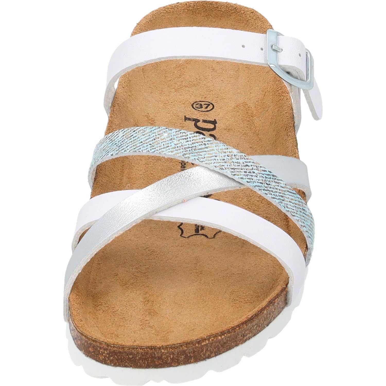 Palado Damen Pantoletten Cruisi - Sandalen Made in Spain - Hausschuhe mit Kork-Fußbett - modische Sommerschuhe