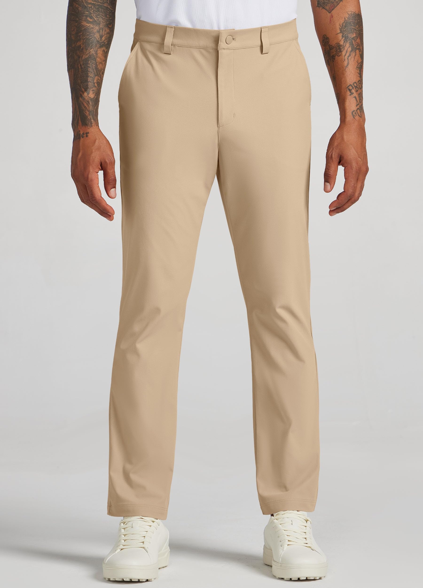 WILLIT Pantalon de golf extensible pour homme Pantalon de jogging Pantalon de travail à séchage rapide Pantalon de bureau Pantalon décontracté avec 4 poches 76 cm