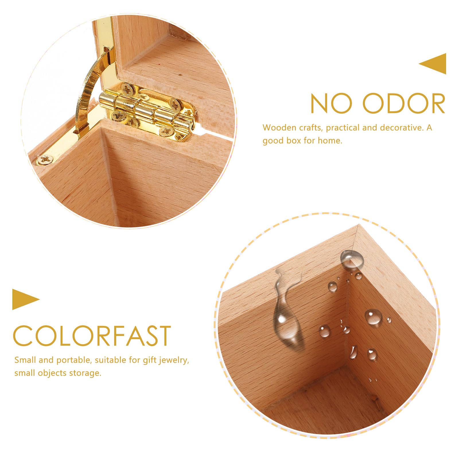 Ciieeo Praktische Holzbox für Schmuck mit Retro Schlossdesign und Glatter Verarbeitung Geeignet als Geschenkbox und Aufbewahrung für Zuhause