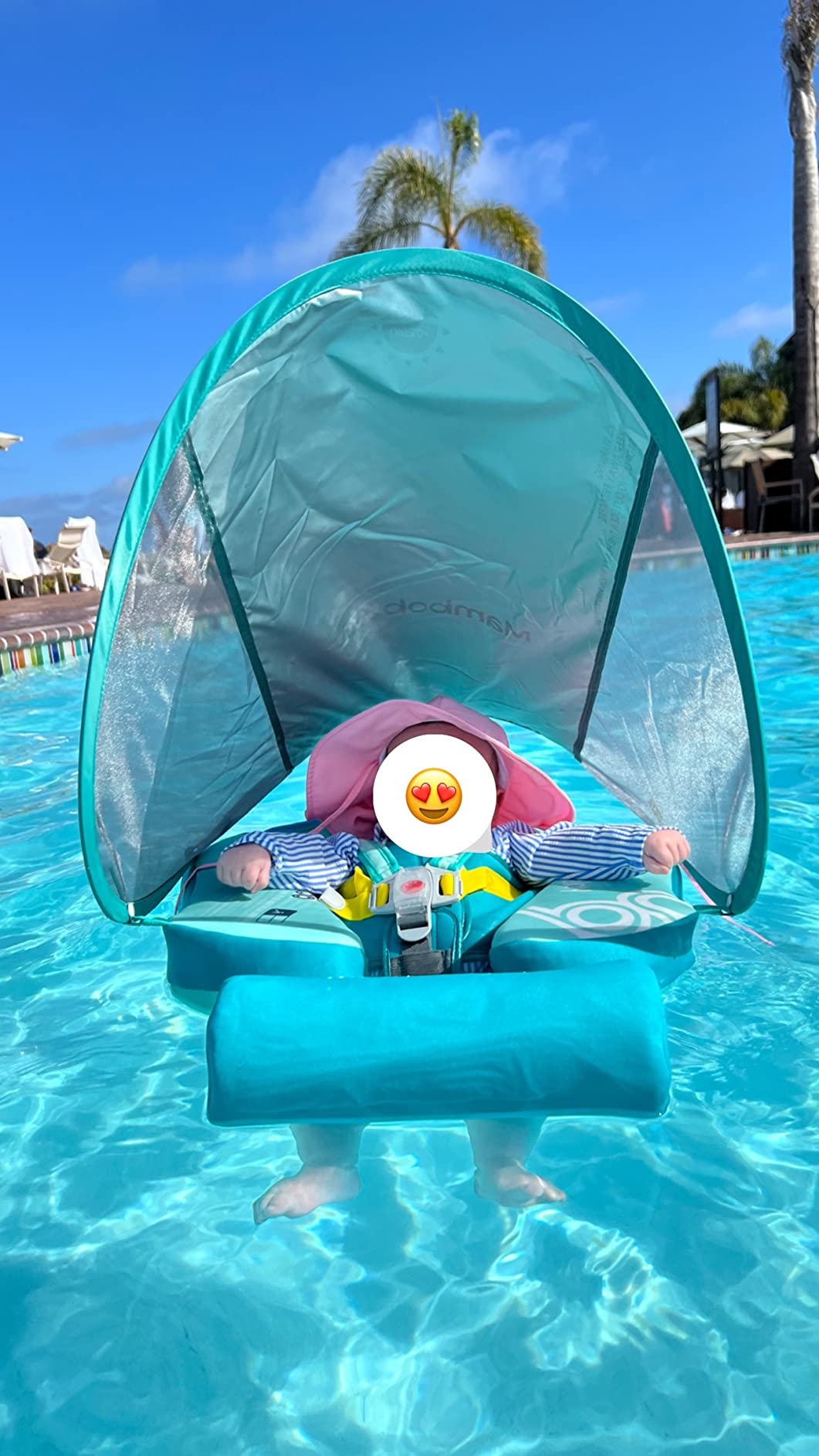 13/mo Finance Mambobaby Floats with Canopy &Tail, NonInflatable Baby Float for Pool Add Tail