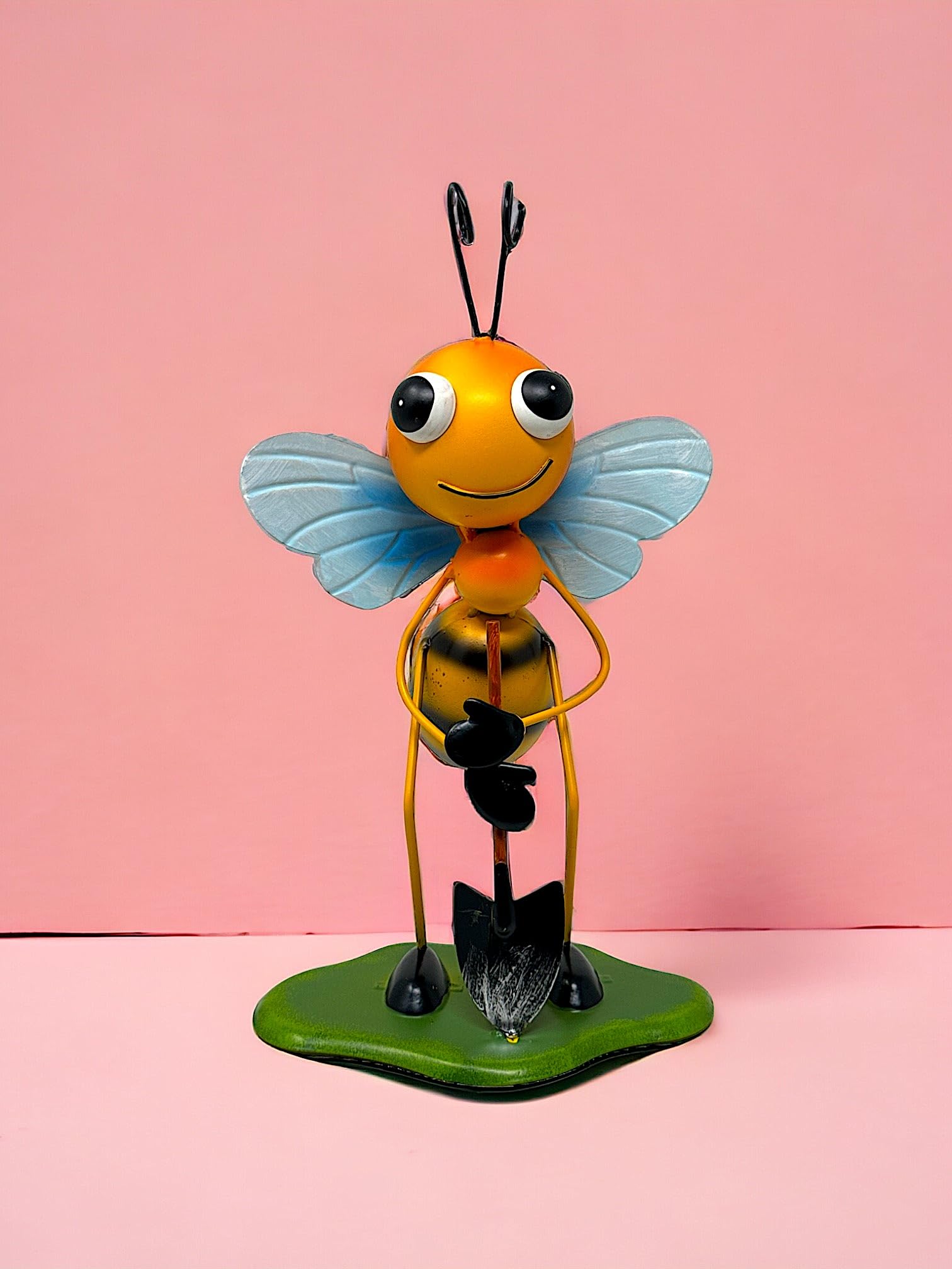 Amazon.com: Bee Figurine Statue Metal Garden Decor Working Honey