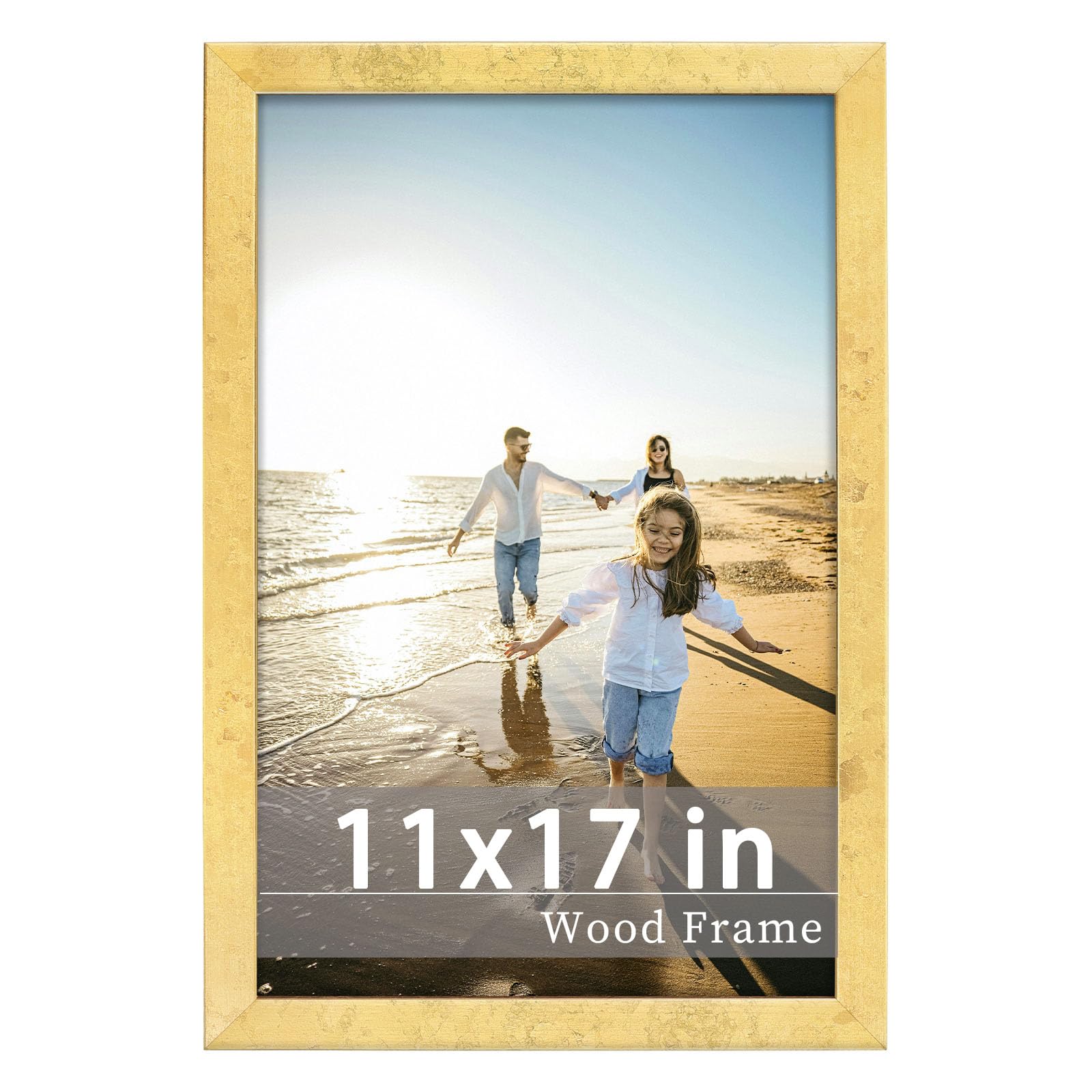 Golden State Art 11x17 Gold Wood Frame