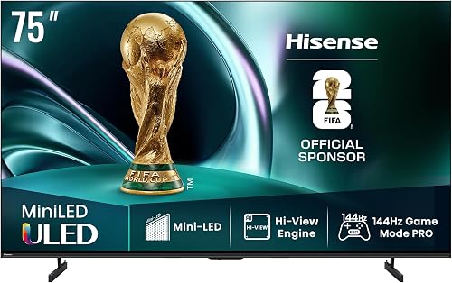 Hisense 75U7Q TV 75 Inches, 4K Mini LED ULED, Smart TV, H…