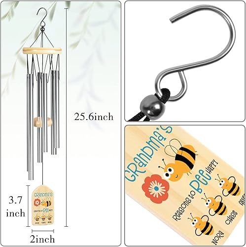Miniatura 40 de Regalos personalizados para abuelas, campanillas de viento, regalos para abuela, regalo perfecto para el día de la madre, cumpleaños, Acción