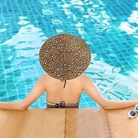 Vista 6 de MNSRUU Wide Brim Hats Skull Sun Hat Packable Sun Visors Floppy Summer Beach Hat for UV Protection