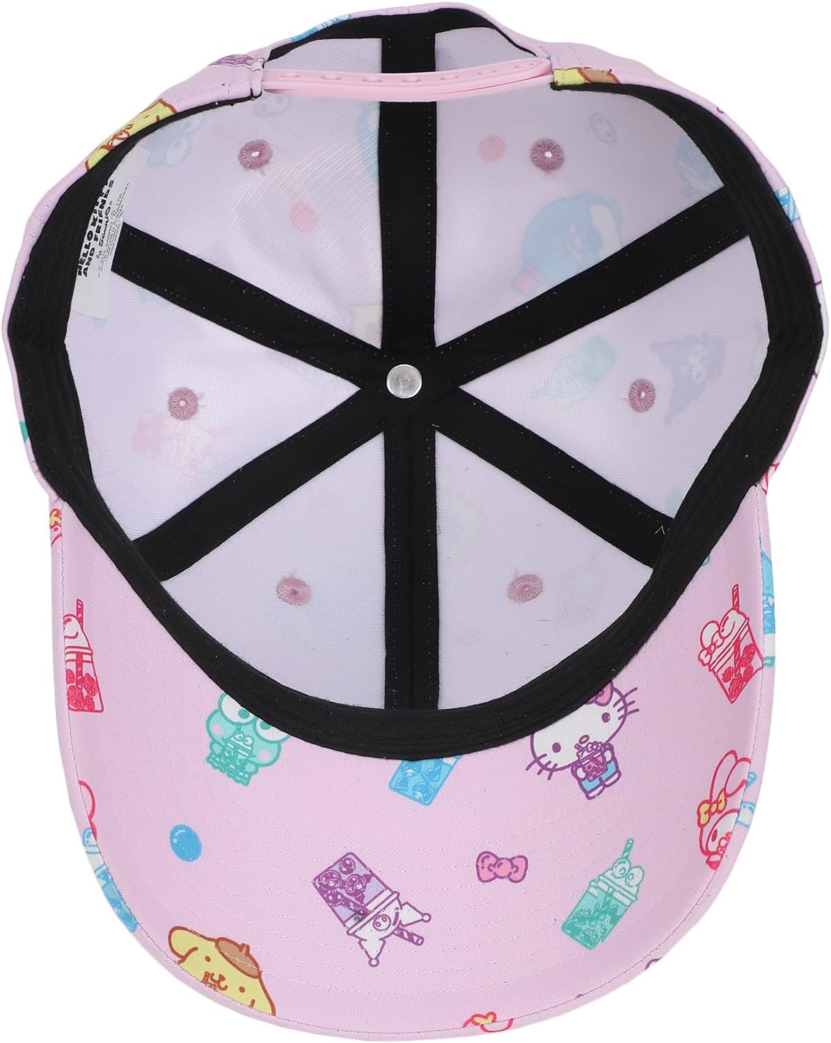 Hello Kitty and Friends AOP Drinks Sublimation On Poly B2 Structured Ball Cap Traditional Adjustable - Image 5