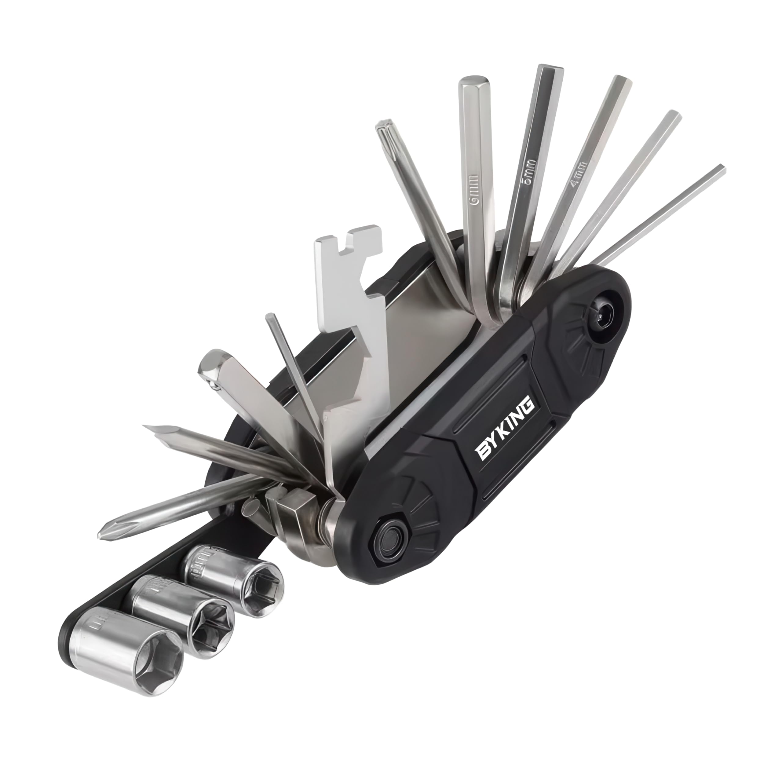 BYKING Bicycle Tool Kit, Pocket Repair Bike Multi Tool, Cycling Gifts for Men/Women, 16 in 1 Folding Tool with Allen Key for Bike Maintenance.