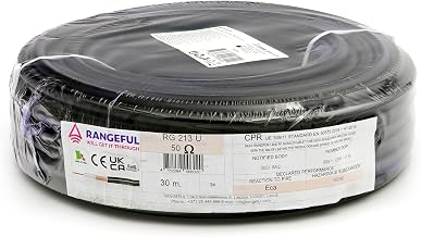 RANGEFUL RG213 30m Coaxial Cable - RF Extension Antenna 50 Ohm Low Loss - RG213U Compatible with SMA BNC TNC PL259 Type N - for WiFi Router 4G 5G CB Radio VHF UHF - Made in Italy