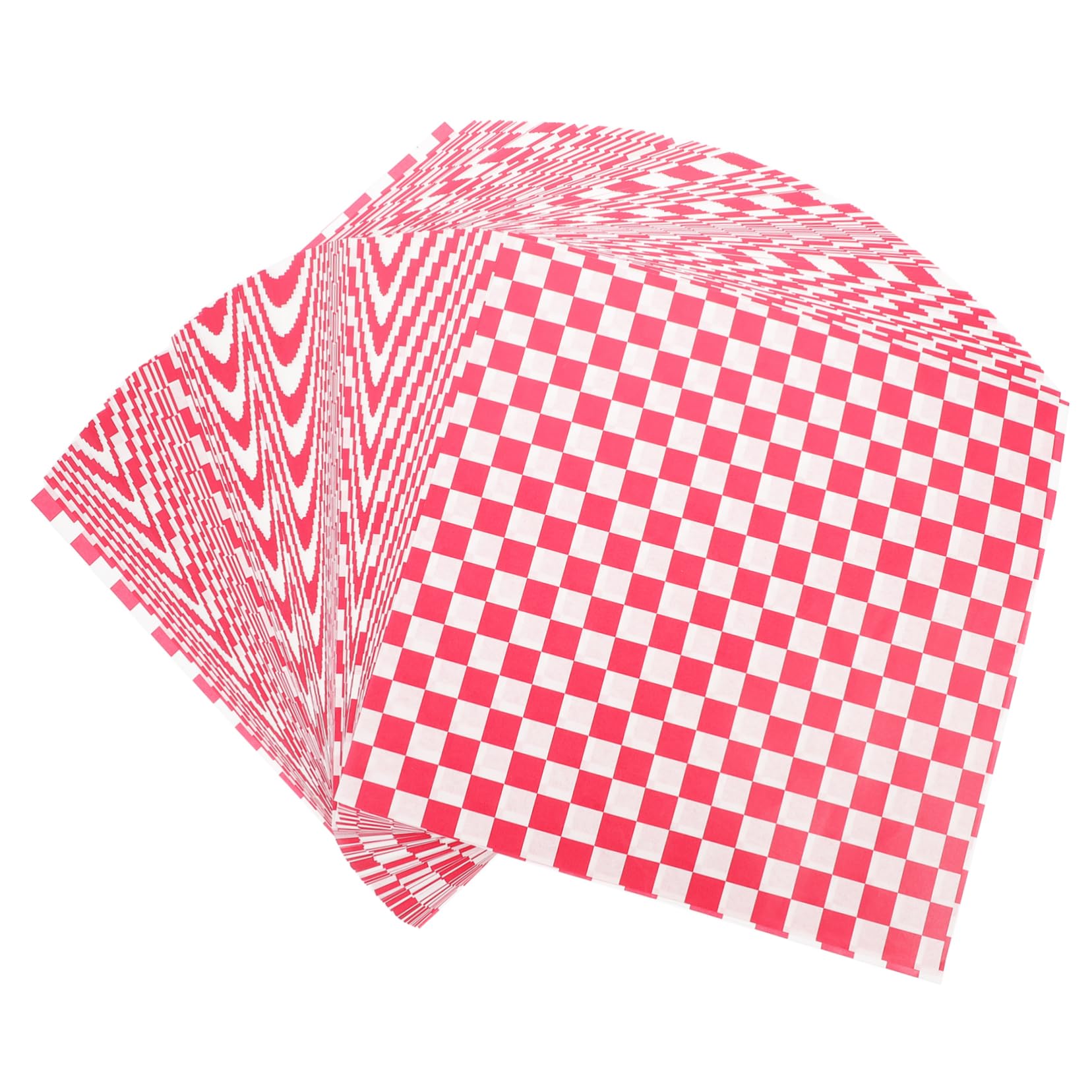 Papel para pizza a cuadros rojos Hemobllo de 200 piezas para envolver bocadillos