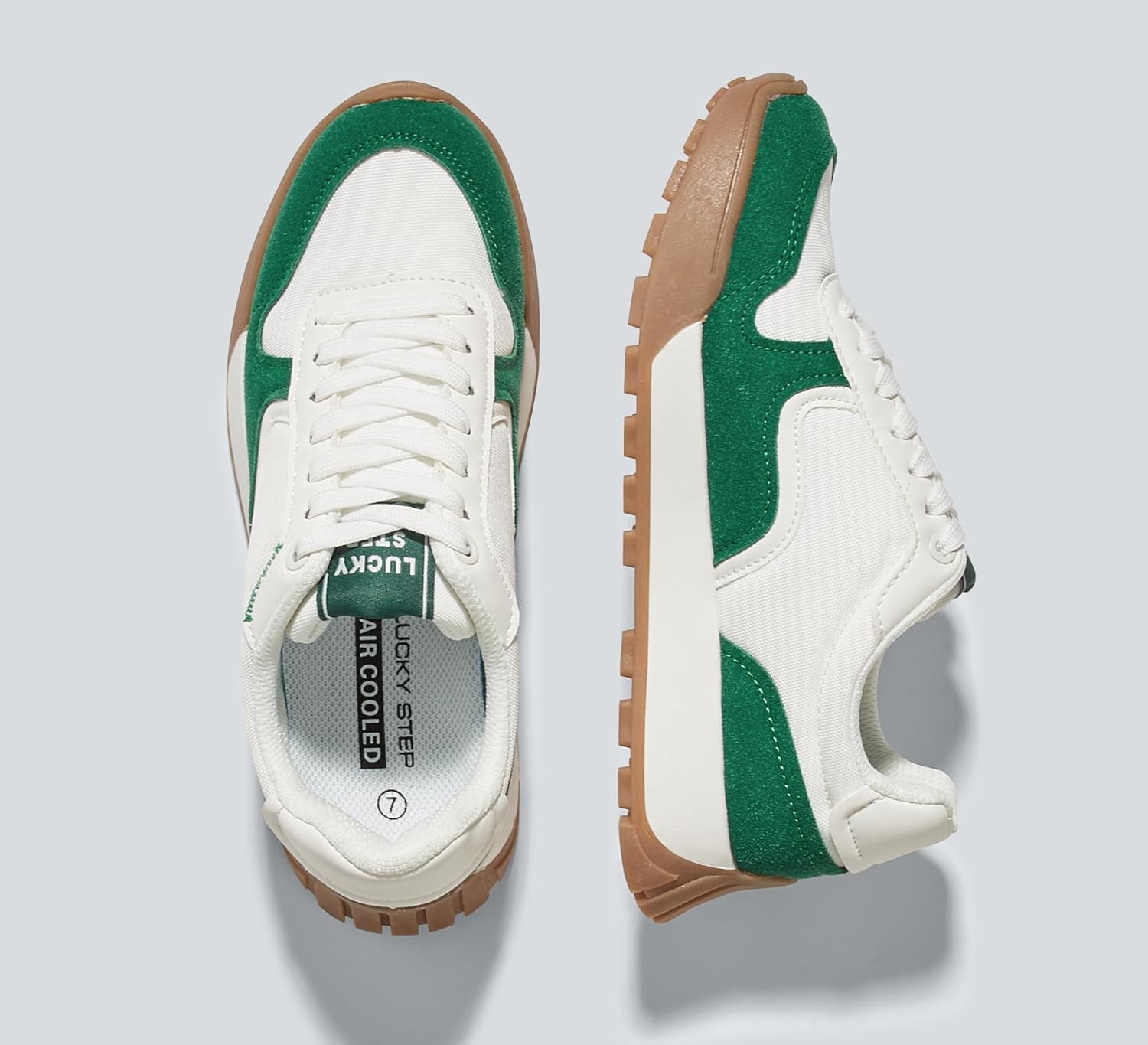 LUCKY STEP Women's Platform Canvas Sneaker Casual Lace-up Stylish Tennis Running Retro Classic Trainers Walking Fashion Sneakers - Image 5