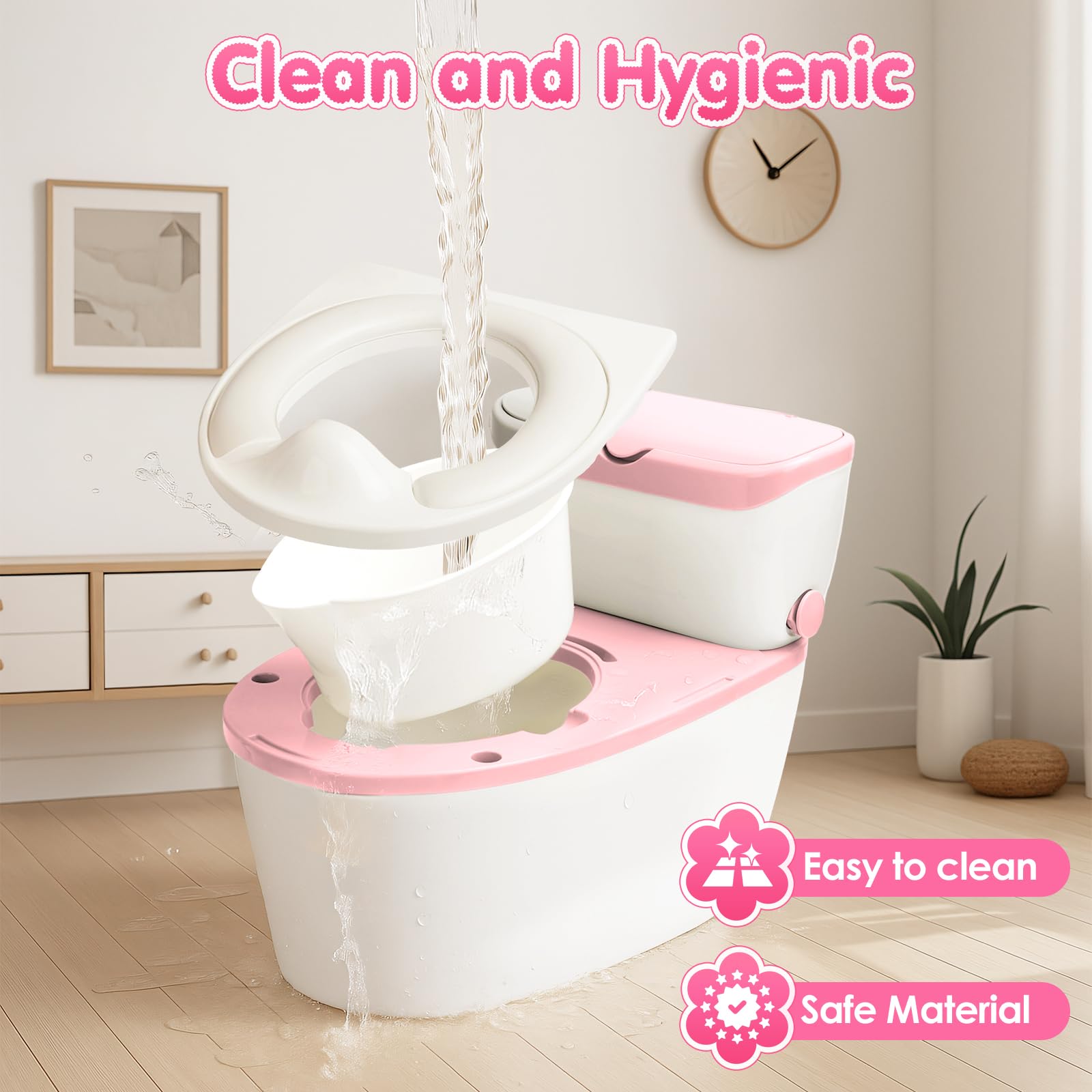 3-in-1 Kleinkind-Töpfchentrainingstoilette – Realistische Kleinkind-Toilette mit Spülgeräusch & Papierhalter | Töpfchentrainingssitz zum Entfernen | Kinder-Töpfchen als Hocker für Jungen und Mädchen