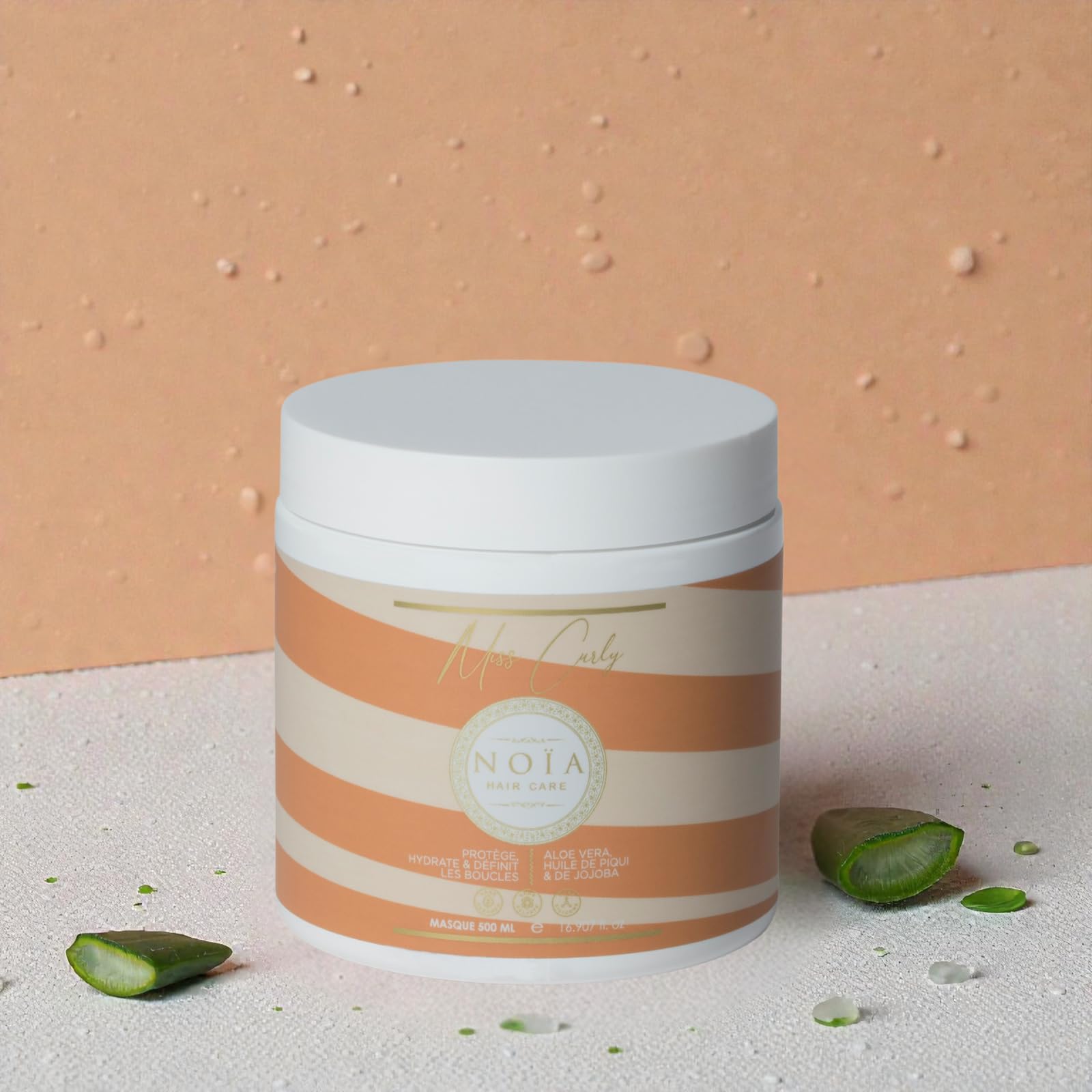 NOÏA HAIR – Coffret Trio Professionnel CURLY – Shampoing 500ml + Masque 500ml + Sérum 250ml – Hydratation & Anti-Frisottis – Définition des Boucles – Cheveux Bouclés, Frisés et Crépus