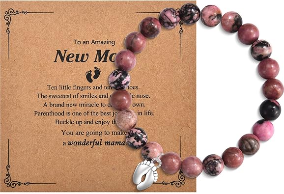 New Mom Gifts, Mom to Be Gifts for Women Postpartum Gifts for Mom Bracelet, Gifts for New Mom as Pregnancy Gifts for First Time Moms, New Mom Jewelry as 1st First Mothers Day Gifts Ideas for Women
