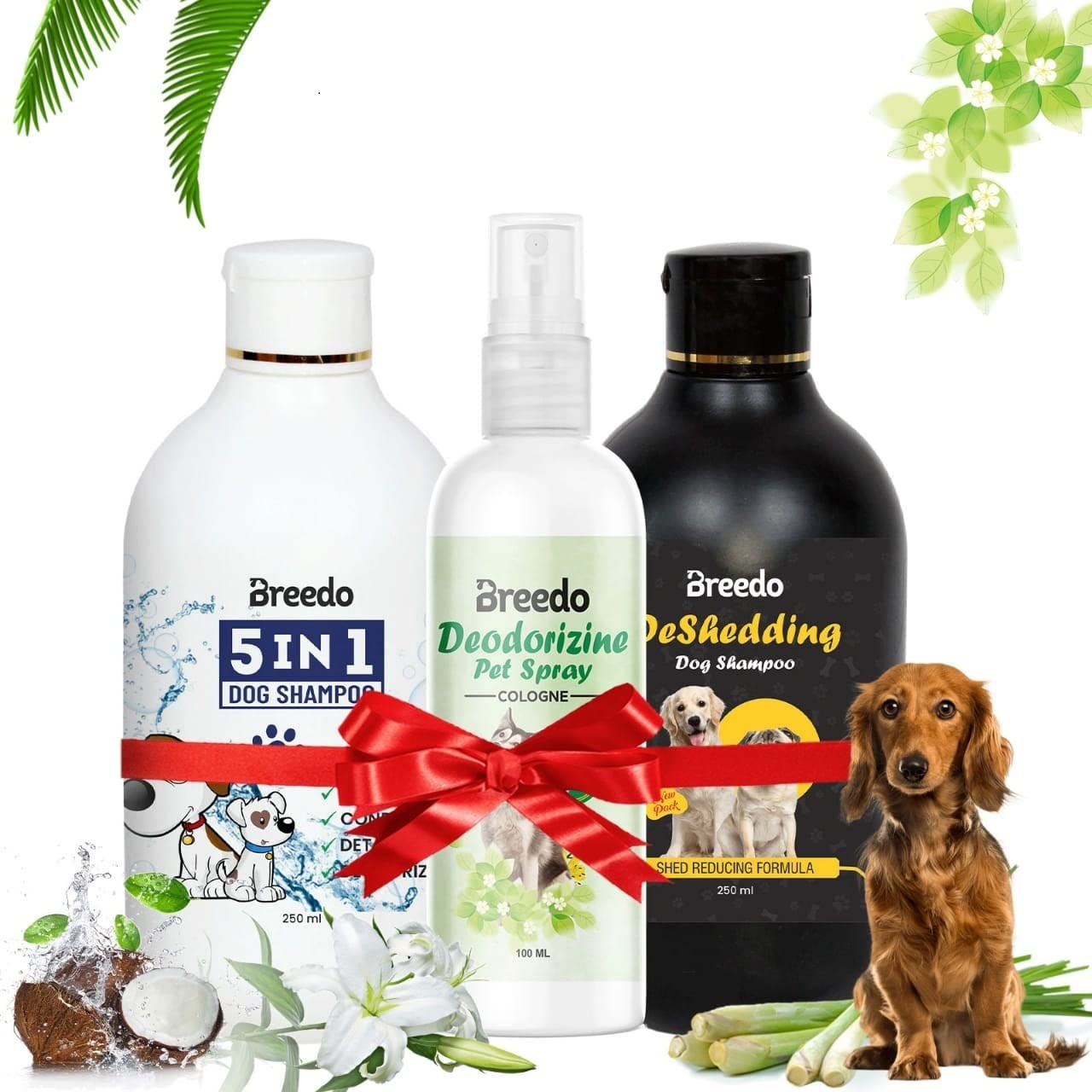 Breedo:-5 in 1 Dog Shampoo+Deshredding Dog Shampoo+Dog Deodorizer| Natural Sulphate Free Dog Shampoo for Sensitive Skin Dogs,Dog Shampoo for Labrador, German Shepherd, Golden Retriever(Combo of 3) (B0B3JSLKLM) Amazon Price History, Amazon Price Tracker