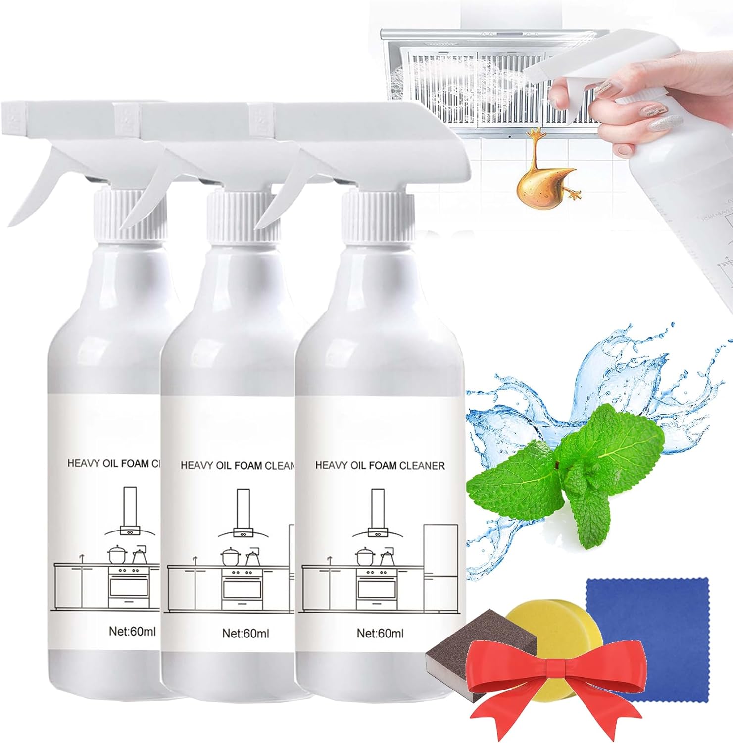 Woheti Splash Foam Spray, Splash Spray Tablets & Spray Bottle, Splash Foam Spray