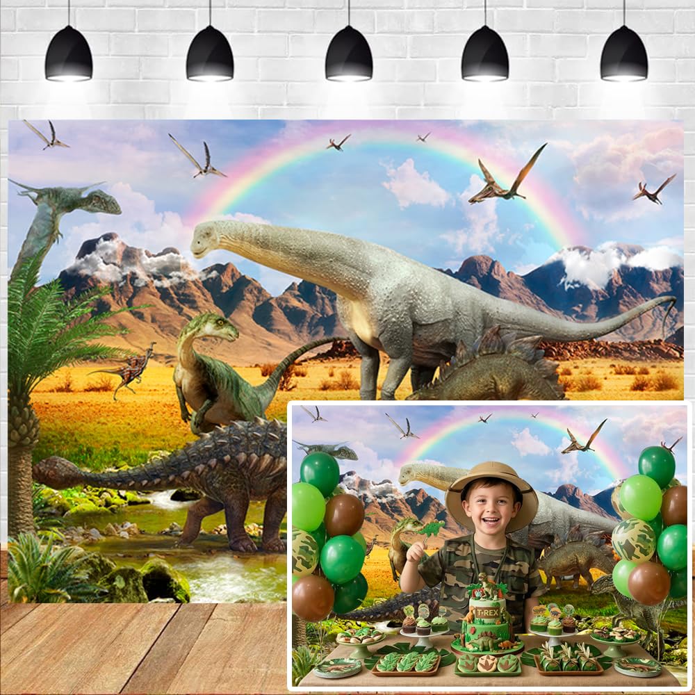 Amazon.com : LTLYH 7x5ft Dinosaur Birthday Backdrop Jurassic Theme