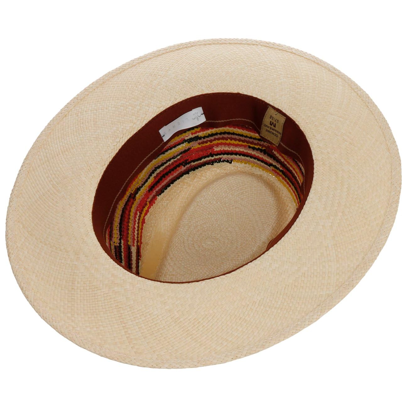 Lierys Sombrero Panamá Multicolour Crown Mujer/Hombre - Made in Ecuador de Verano Paja Sol con Banda Piel Primavera/Verano
