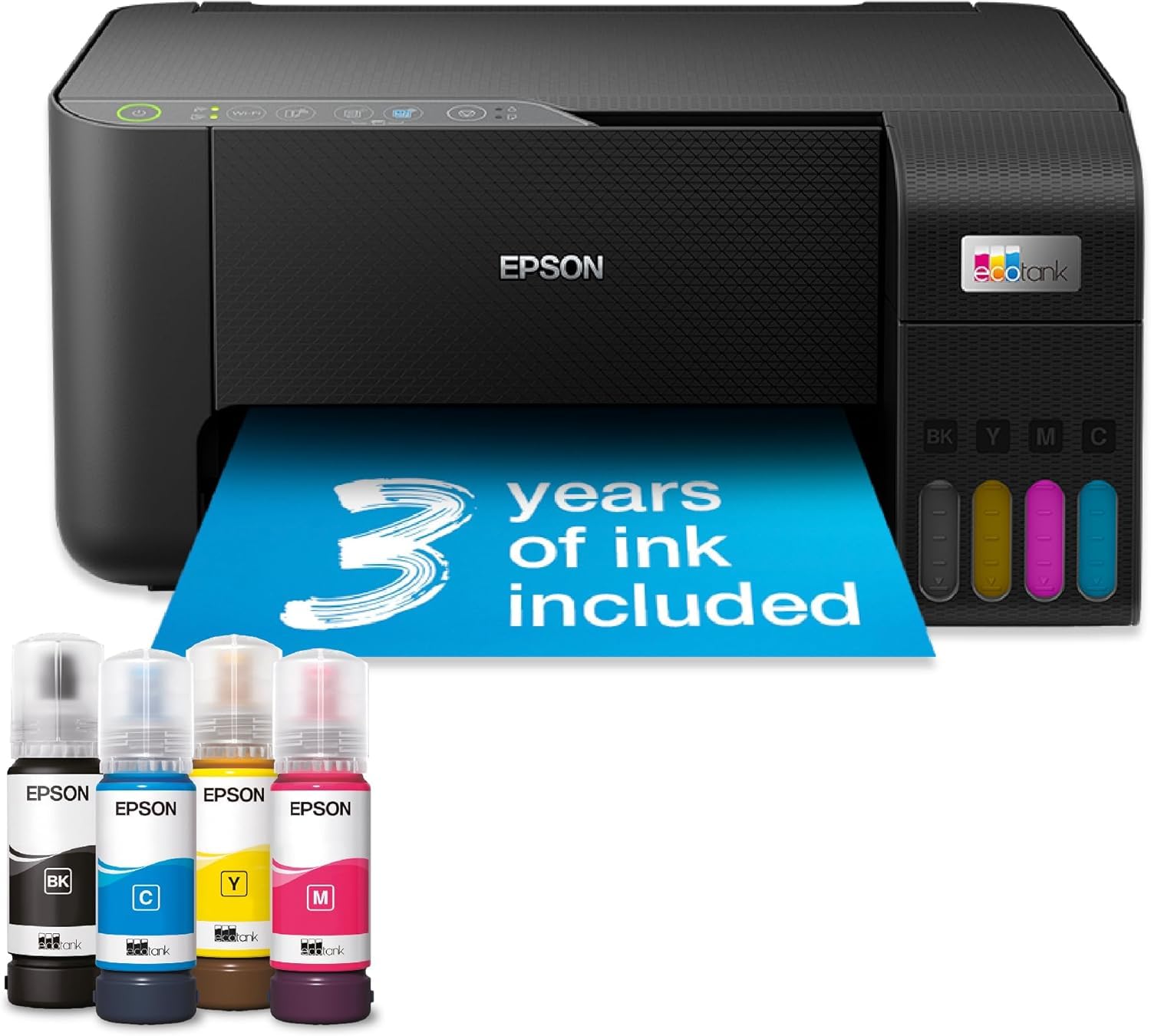 Epson EcoTank ET-2860 Ink Tank Printer | Busy Home Use | Wireless | A4 | Print, Copy, Scan | Includes up to 3 Years of Ink - 2