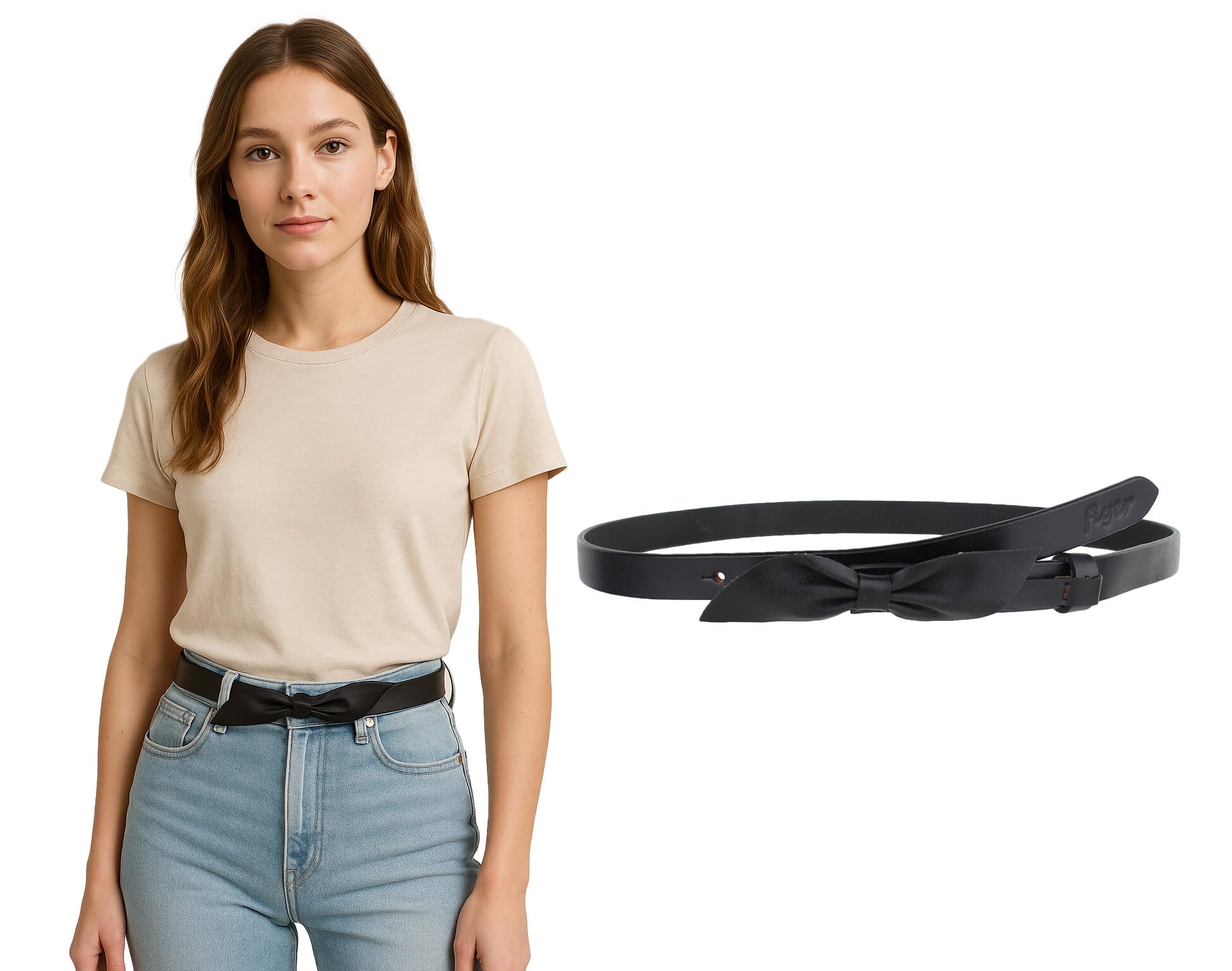 flyer belt for girls stylish Genuine Leather (Size-34) BL2739-picture-24
