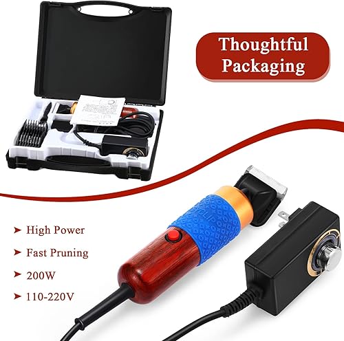 Miniatura 3 de Chumia Recortadora de alfombras de bajo ruido, tijeras de tallar alfombras de velocidad eléctrica, ajustable, herramienta de tallado para alfombras