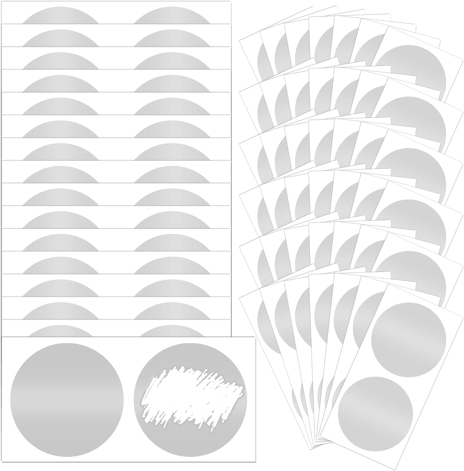 Amazon.com: 100 Pcs Scratch Off Stickers Sitckers 2 inches Round Self ...