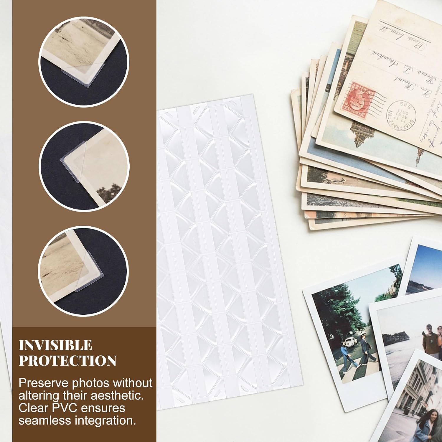 1428 Pcs Clear Self-Adhesive Photo Corners, 15.6mm, 14 Sheets