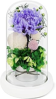 プリザーブドフラワー 仏花 仏壇用 供花 お供え 仏花 お盆 SENJWARM ガラスドーム ペット仏花 菊花 ペットのお供え お悔やみ 供花 お彼岸 初盆 新盆 お盆 御供え 四十九日 枕花 枕花 お墓参り