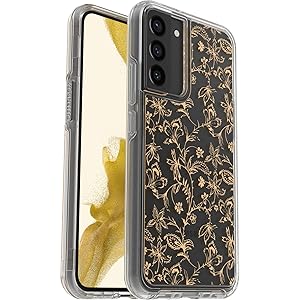 OtterBox Galaxy S22+ Symmetry Series Case - Stardust (Glitter/Clear), Ultra-Sleek, Wireless Charging Compatible, Raised Edges Protect Camera & Screen