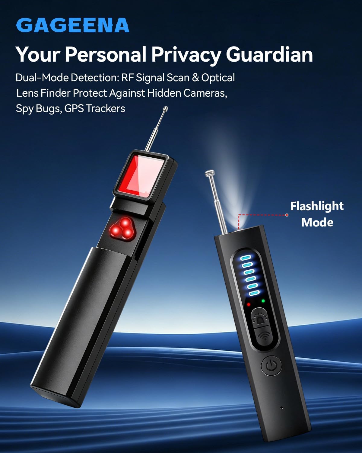 5-in-1 Hidden Camera & GPS Tracker Detector, RF, Infrared & Magnetic Scan