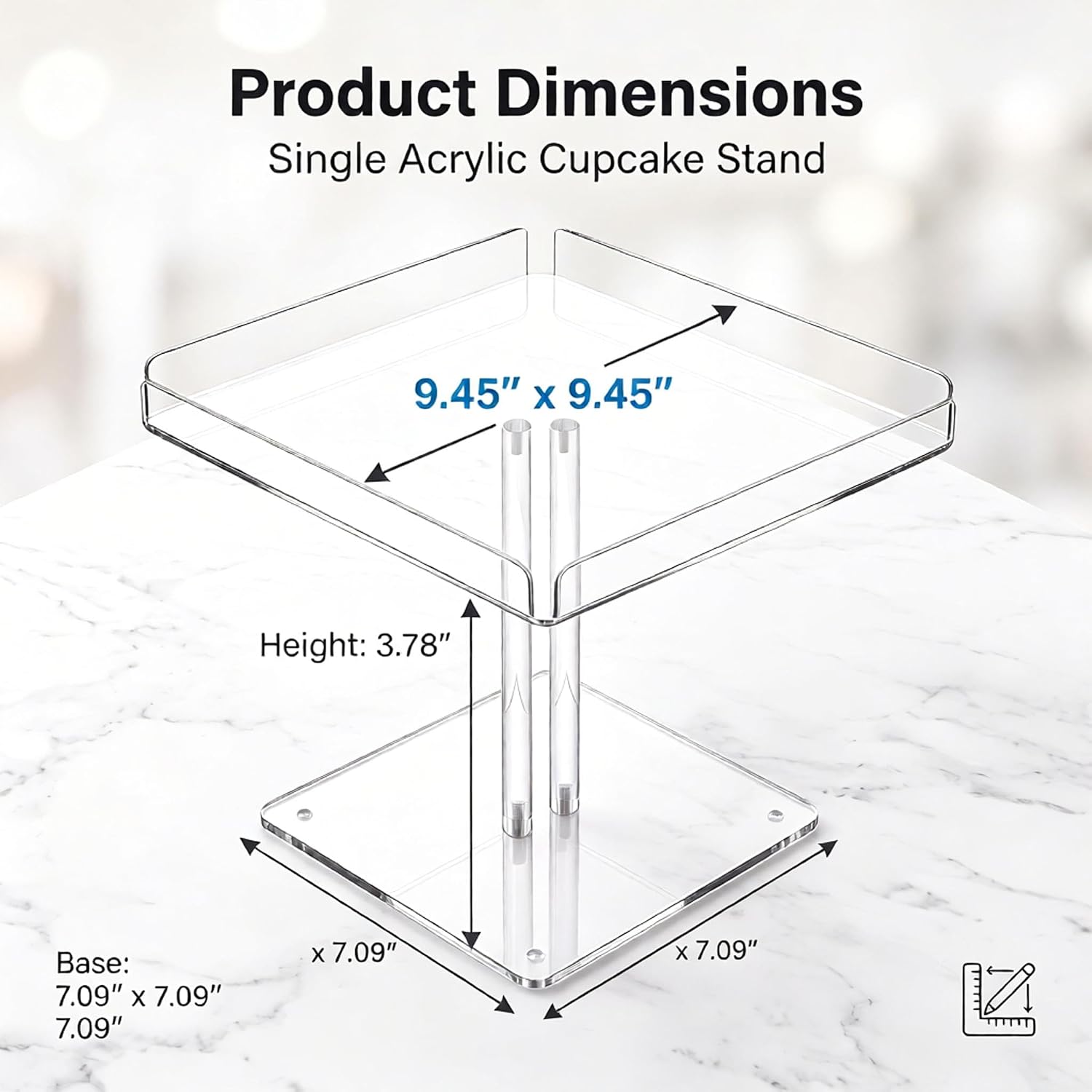 Acrylic Cupcakes Stand - Dessert Table Display Stand Set Cupcake Holder Commercial-Grade Dessert Display for Weddings & Events, Ideal for Macarons & Pastries