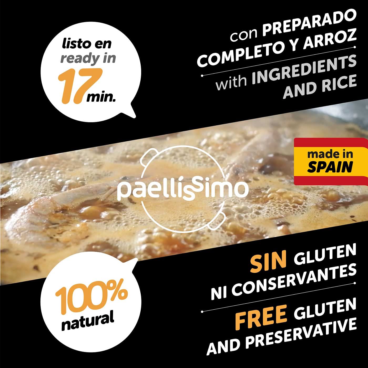 Paellissimo - Kit Preparado para Arroz a Banda, la Paella Tradicional de Pescado | Plato Precocinado Casero 100% Natural y Sin Gluten | 2-3 Personas | 2 Unidades