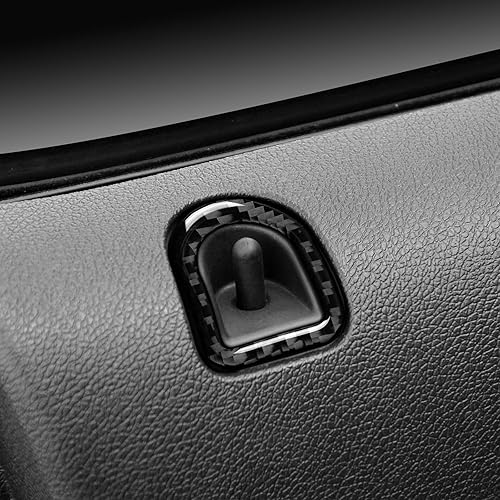 Miniatura 7 de Accesorios de coche Etiqueta de bloqueo de puerta para Ford Mustang 2005 2006 2007 2008 2009 cubierta de fibra de carbono