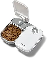 Closer Pets C200 Automatic 2-Meal Pet Feeder for Cats & Small Dogs - Timer-Controlled, Stainless Steel Bowls, Ice Pack, Wet/Dry Food