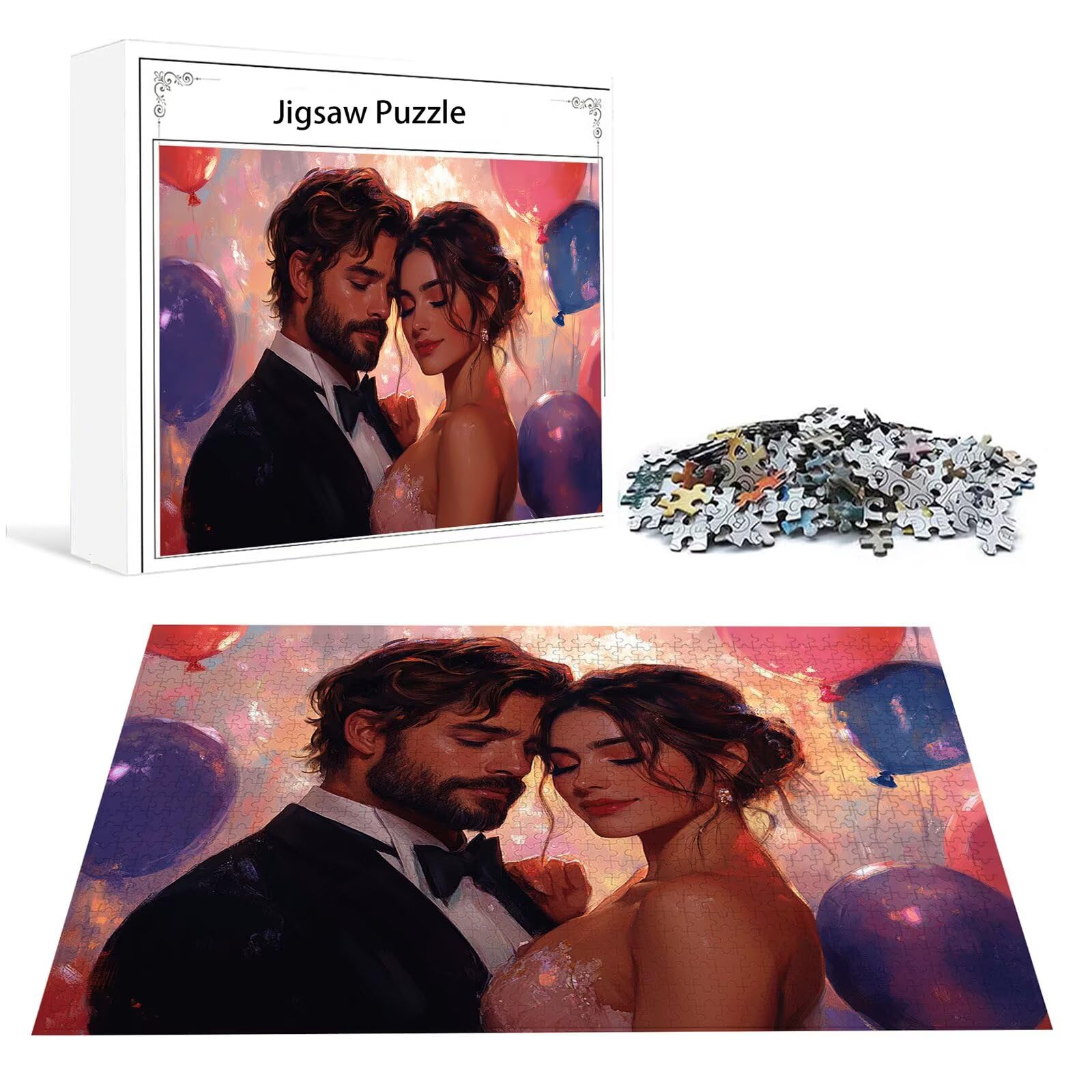 Liebe Puzzle 5000 Teile Erwachsene Klassische Puzzles Paar Jigsaw Anspruchsvoll Impossible Schwer Pädagogisches Spielzeug Kinder Holzpuzzlem Groß Puzzlespiel Geeignet für alle Altersgruppen P-380