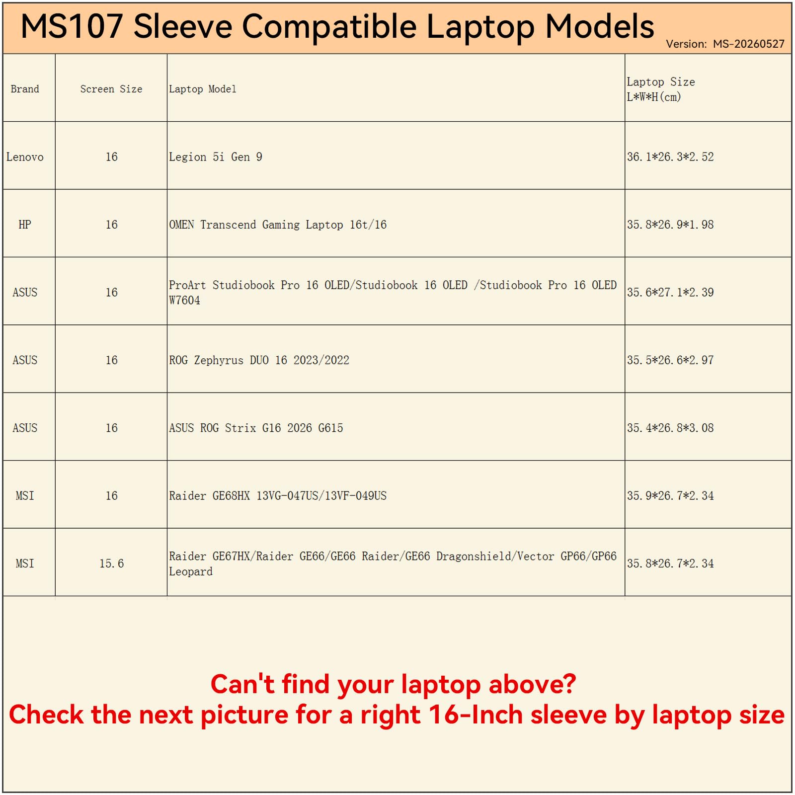 Smatree MS107 Protección rígida 15,6-16 Pulgadas Funda para portátil Compatible con Lenovo Legion 5i Gen 9, HP OMEN Transcend, MSI Raider/Vector, ASUS ProArt Studiobook Pro 16/ROG Zephyrus Duo 16