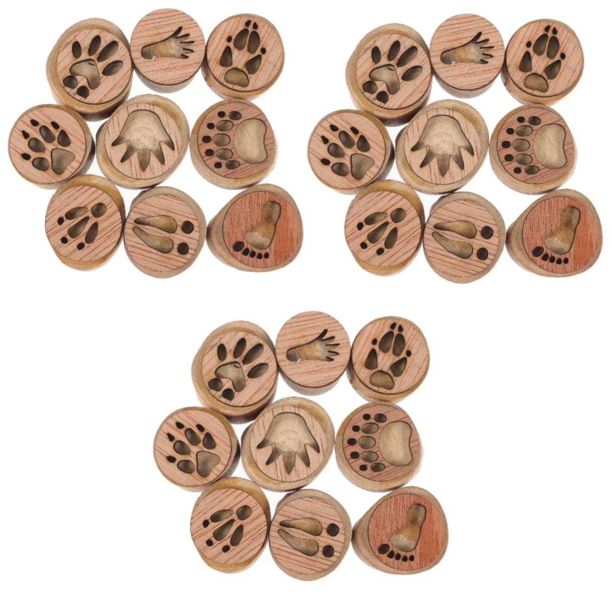Operitacx 3sätze Holzstempel Für Karten Tier-fußabdruck Stempel Mit Einzigartigem Design Für Scrapbooking Und Verschiedene Muster Für Kreative Projekte Langlebig Und Praktisch
