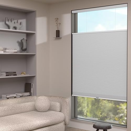 Miniatura 7 de Persianas celulares MYshade personalizadas, persianas opacas para ventanas, de arriba hacia abajo hacia arriba (TDBU), persianas celulares para