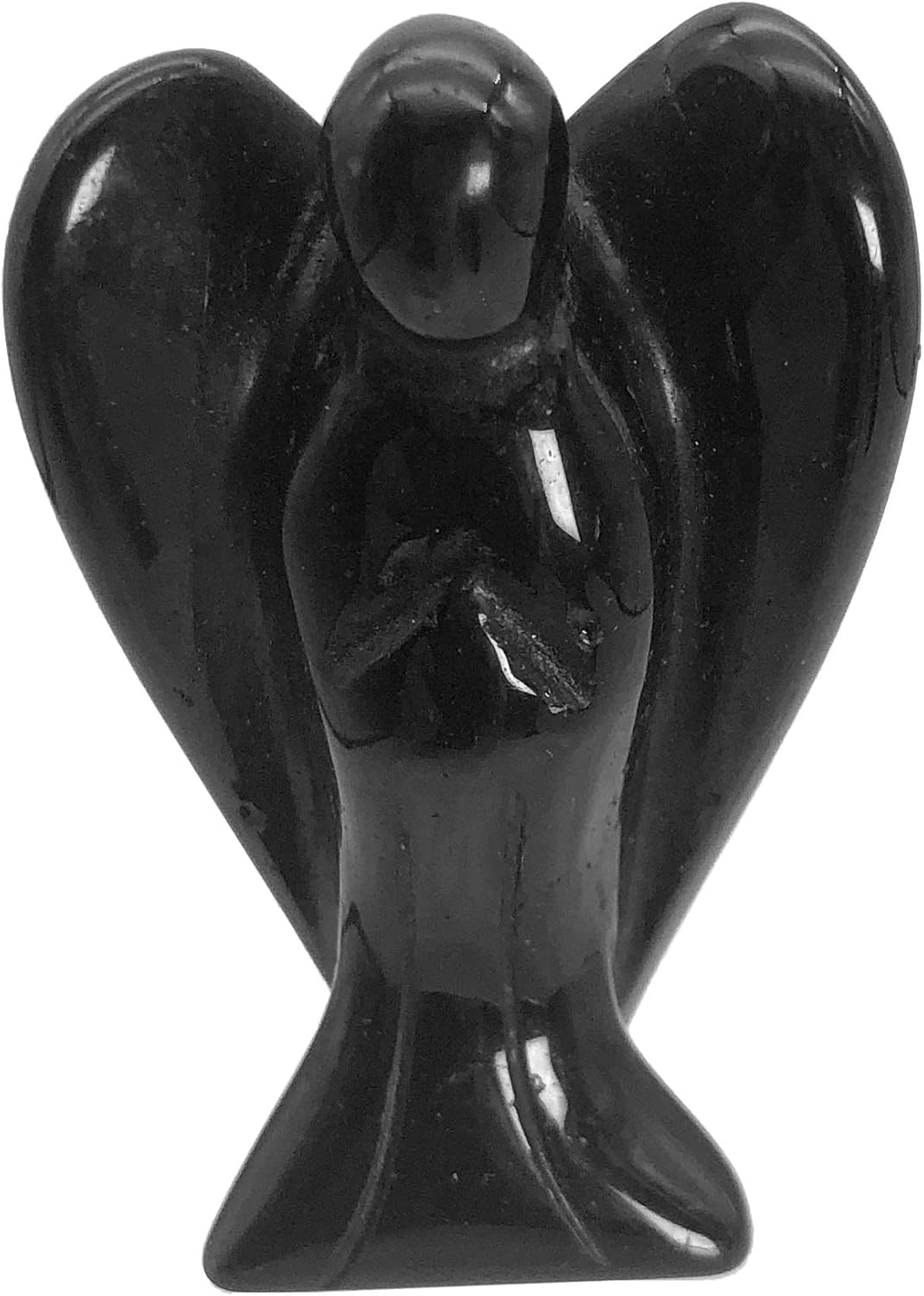 favoramulet 2 Inches Black Obsidian Pray Guardian Angel