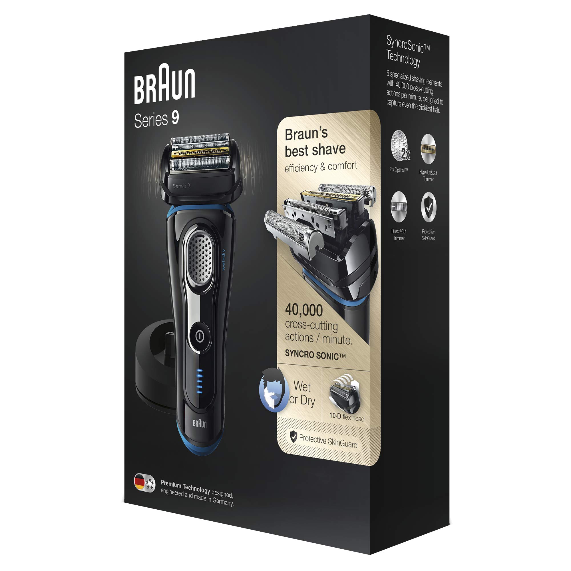 Braun 9240s Series 9 Electric Rechargeable Foil Shaver and  