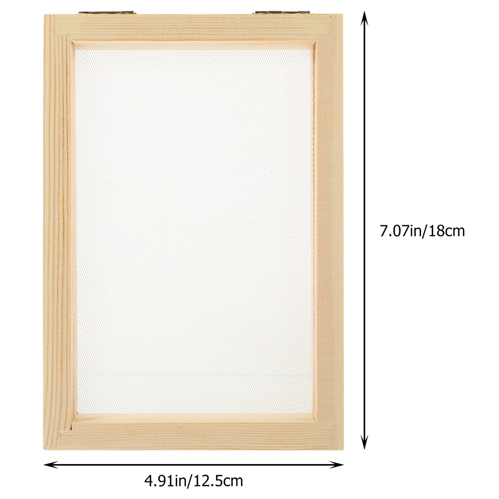 DEARMAMY Marco De Madera Para Fabricación De Papel Reciclado 7.08X4.92 Pulgadas Kit De Manualidades Con Malla Resistente Para Bricolaje Infantil Y Conciencia Ambiental