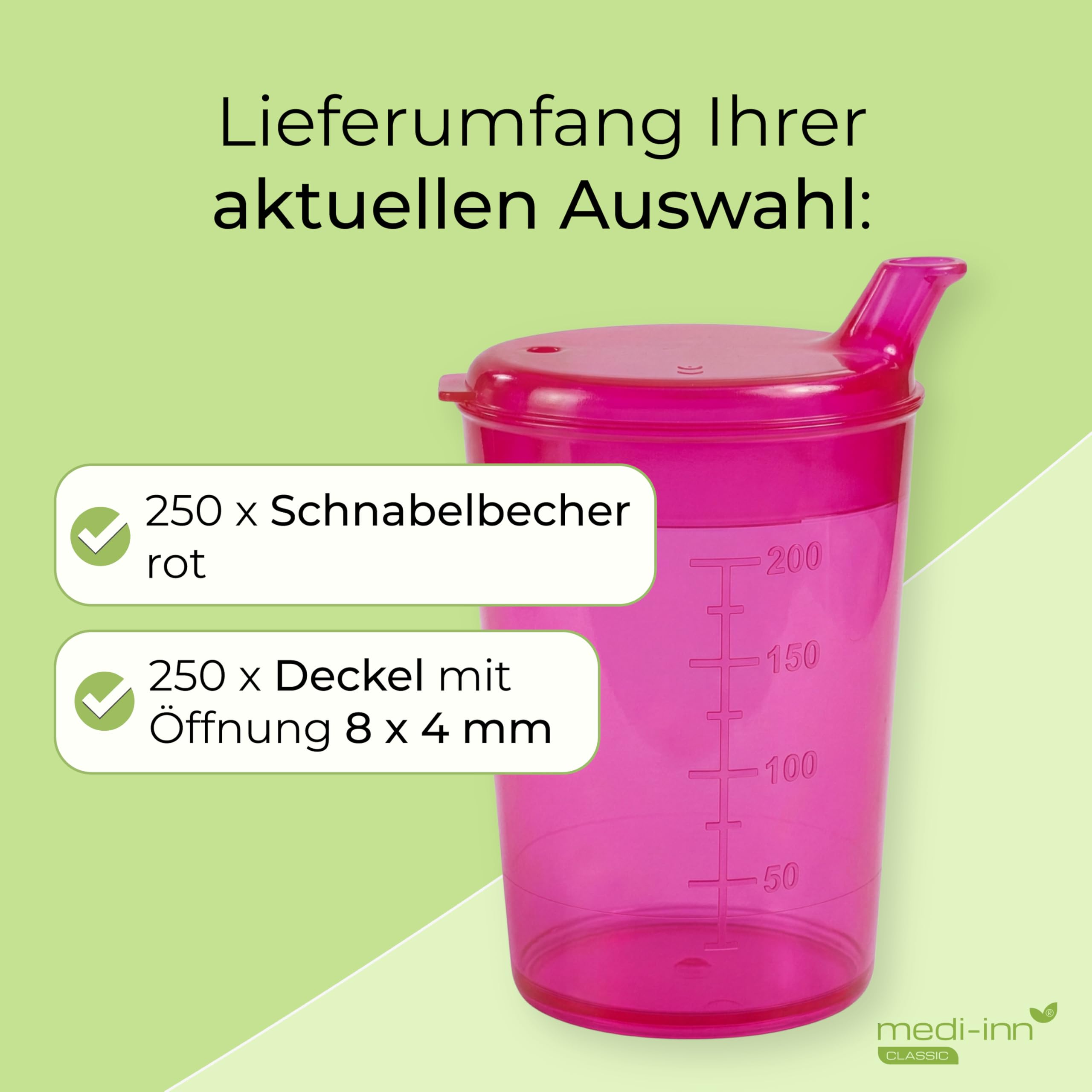 Vaso 250 ml 8 x 4 mm, 250 unidades de Medi de Inn